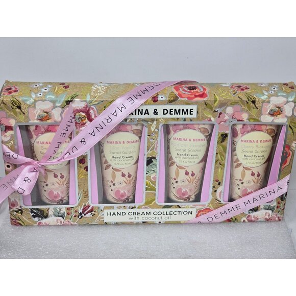 Marina & Demme Secret Garden Hand Cream Collection Gift Set With Coconut Oil - Picture 1 of 2